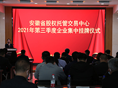 热烈祝贺合肥迅焱电子科技有限公司成功挂牌安徽省股权托管交易中心科技创新专板培育层